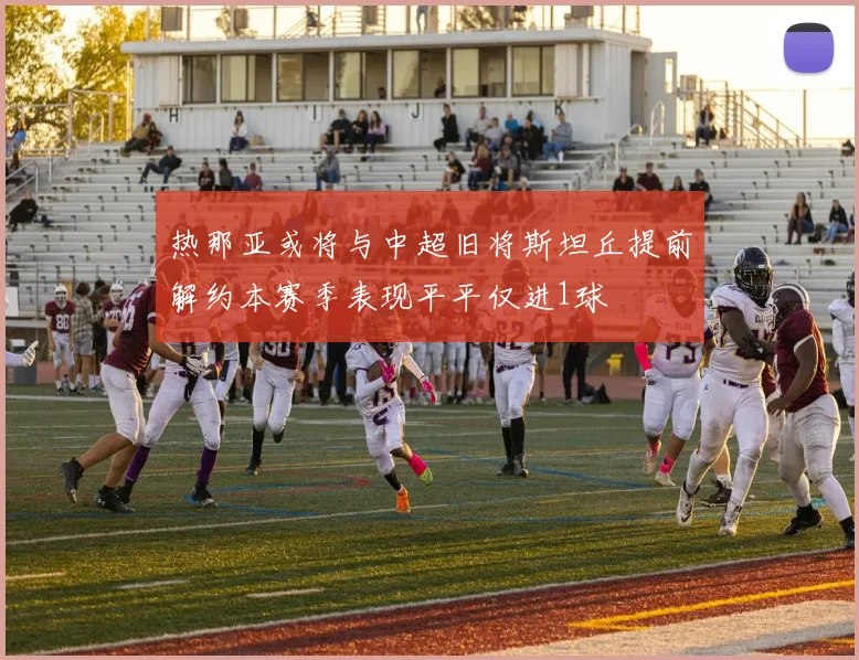 热那亚或将与中超旧将斯坦丘提前解约本赛季表现平平仅进1球